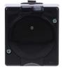 Senior Single Socket with Earthing 2P+Z (Smoke Flap) Black 12Ghs-1D