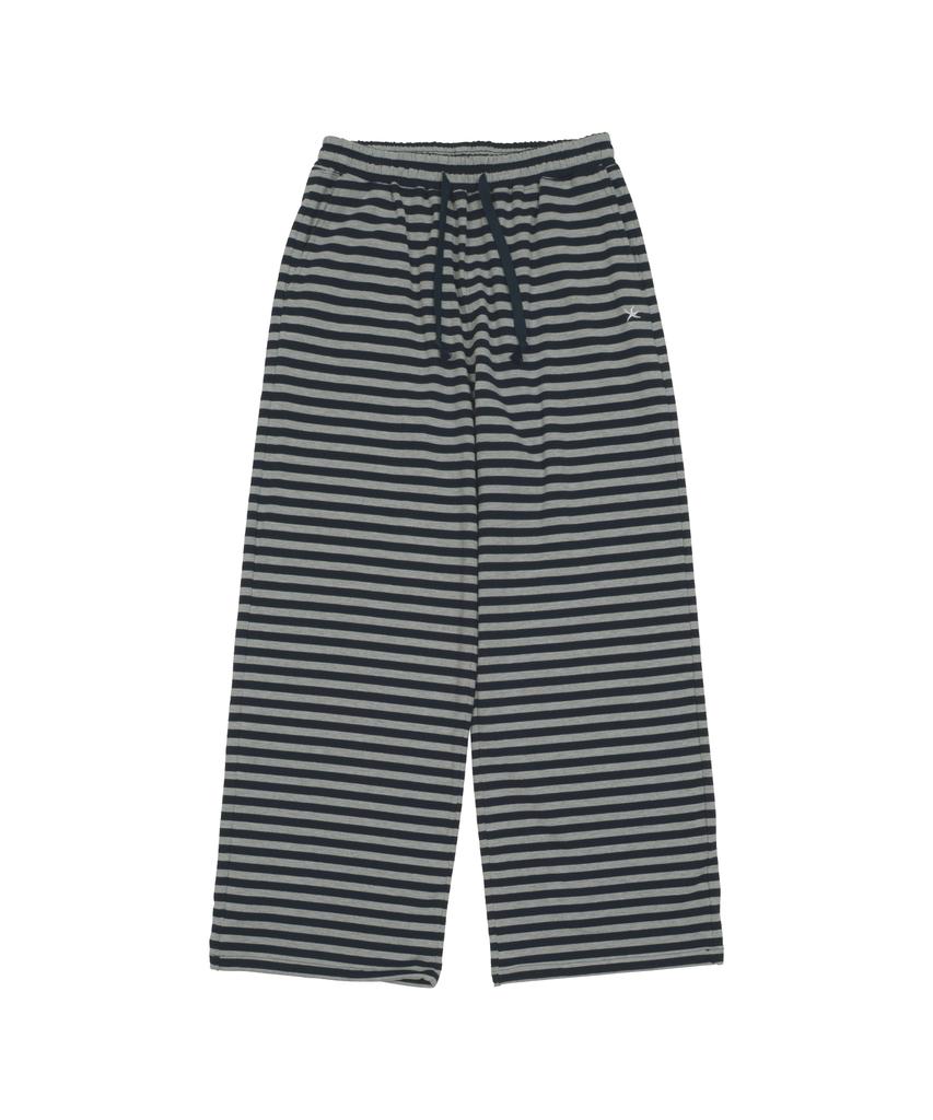 THE COLDEST MOMENT Tcm Stripe Sweat Pants (Navy/Charcoal)