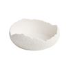 White ceramic soup bowl, household Japanese shaped dessert bowl, irregular creative fruit salad bowl