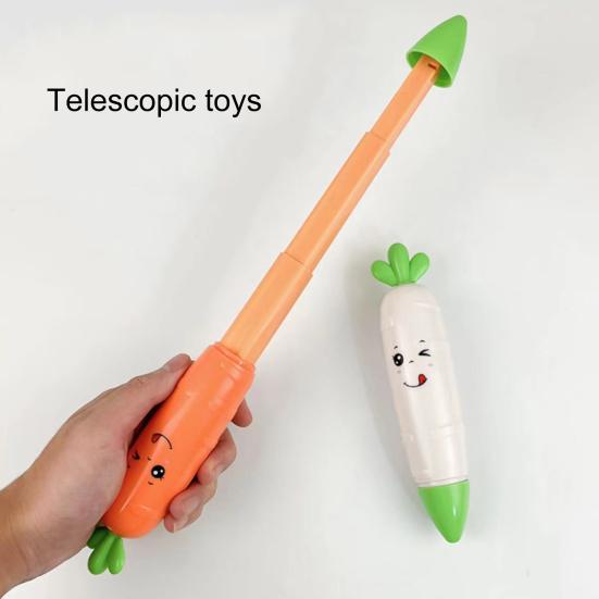 Teleskop-Rettich-Spielzeug, lustiger Kreisel, Stressabbau, Dekompression, tragbares Schwerkraft-Karottenspielzeug für Kinder und Erwachsene, Geburtstagsgeschenk