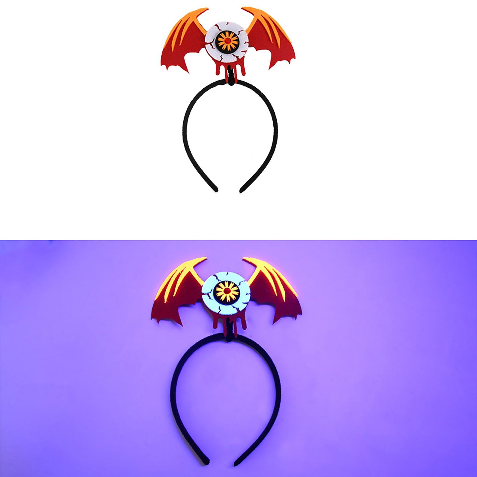 

Флуоресцентный Хэллоуин Ободок Неоновый Цвет Полоса Пряжка для Головы Украшение для Вечеринки ТыкваЛетучая мышь Нетканый Ободок One Size