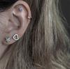 Girls Sweet and Cool Cute Smiling Face Five-pointed Star Earrings Mini, Small and Cold Style New Style