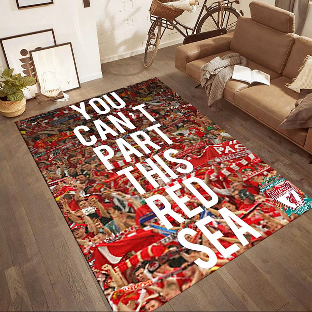 Liverpool Football Club Floor Mat Suitable For Game Room Playrooms Foyer Decorate Room Antislip Carpet Decorate Offices Wedding Party Gift