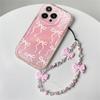 Cute Pink Bow Love Chian Strap 3D Wave Case For Honor Magic 7 Lite 400 Lite Pro X9B X9D X7D X7A X8A X6B X6A X7B X8C Cover Silico