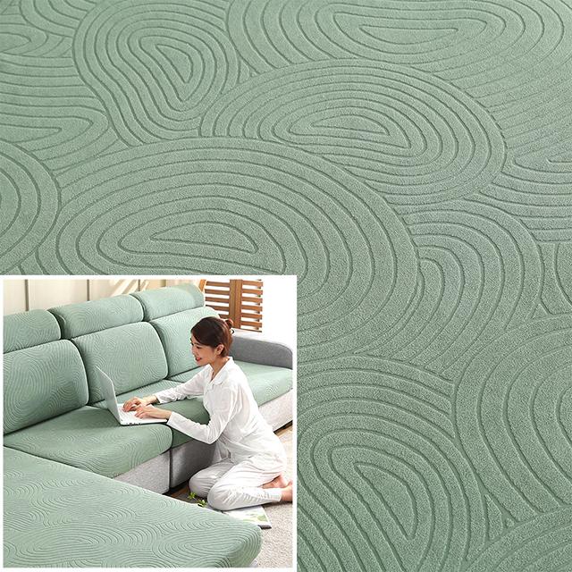 

Жаккардовый чехол на подушку для дивана, эластичный толстый чехол для дивана для гостиной, защита для мебели, L-образный чехол для кресла, дивана, чехлы Back Cushion Cover-S зелёный