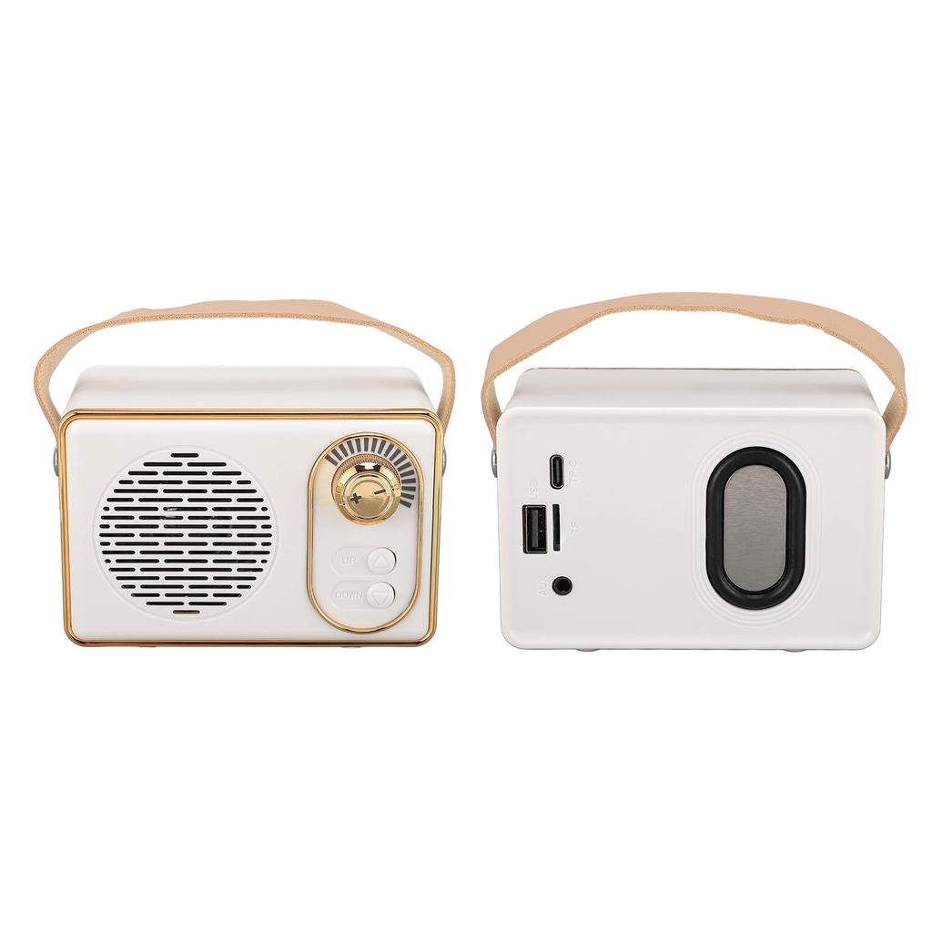 Portable Speaker Cute Old Fashion Wireless Stereo Sound 500mAh Retro Speaker for Desktop Bedroom