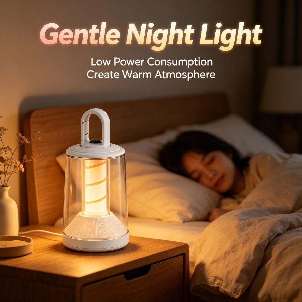 Detachable Camping Lamp Type C Charging 4 Modes Filament Breathing Light Bottom Screw Hole for Tent Bedroom