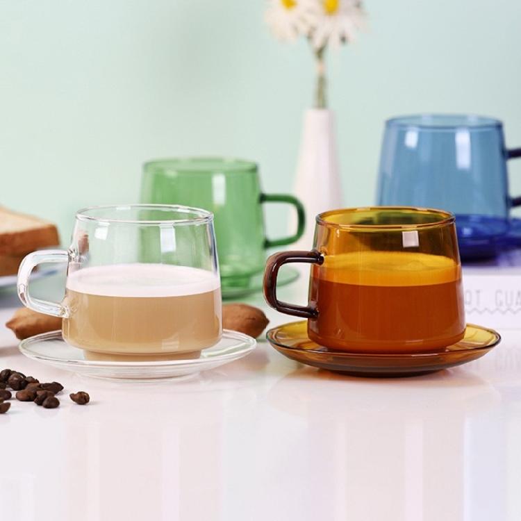 Frühstückstasse Haushalts-Wasserbecher Glasmaterial Geeignet für Milchkaffee