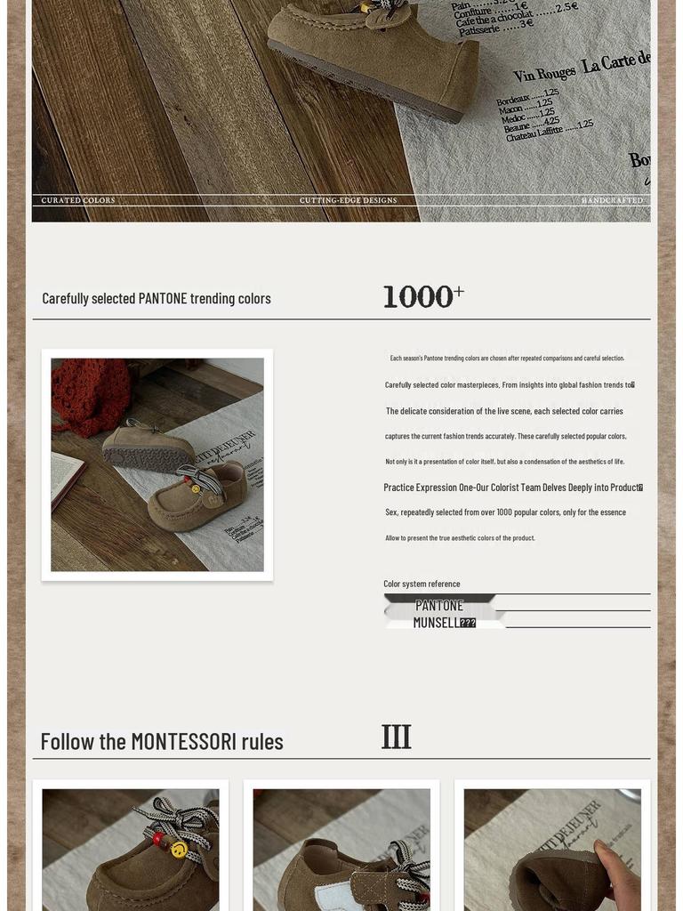 XSHX Kululi Kinder Herbst Wildlederschuhe | Rutschfeste Klettverschluss Funktionelle Außensohle