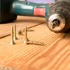 100 Self Tapping Screws In Golden Yellow Color, Easy To Install, Suitable for Outdoor Wood, Fence Yard Decoration