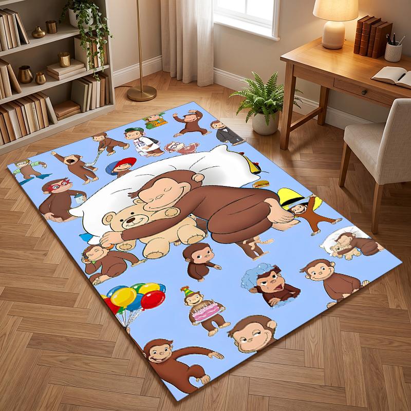 Curious George (1) Office Carpets Suitable for Living Rooms Bedrooms Offices and Kitchens a Gift for Modern Home Decor