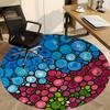 1pc Abstract Circles Office Round Area Rug, Indoor Mat Suitable ForOffice, Under Office Chairs Bedroom Living Room Home Decor, Room Deco T191