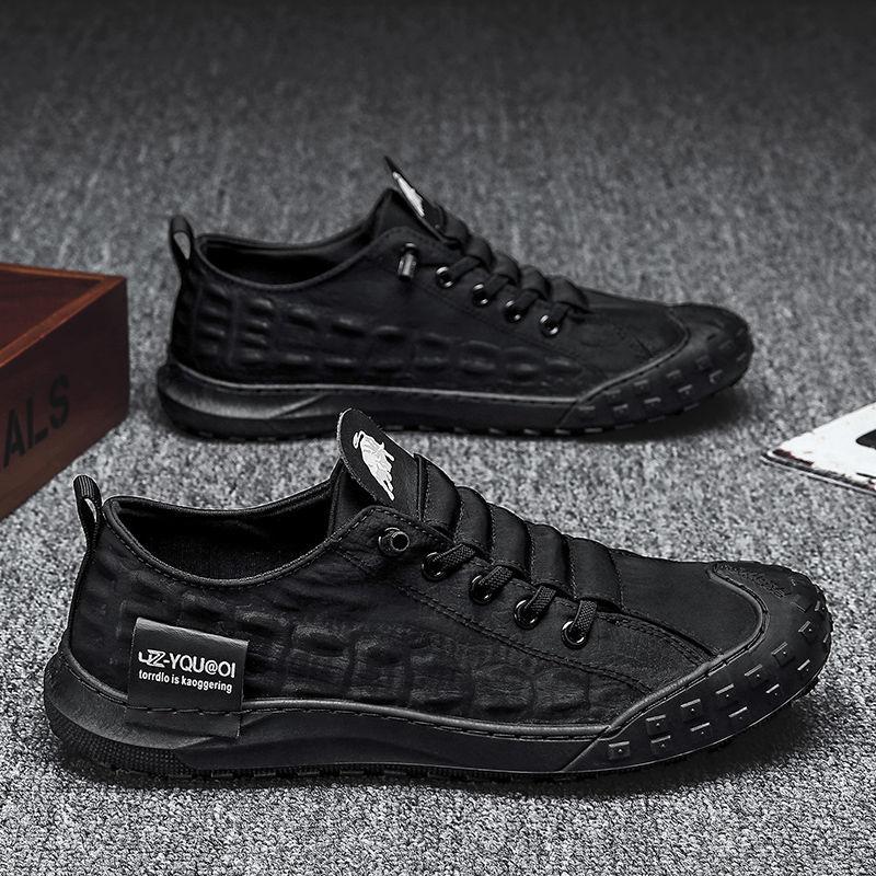 2025 Summer New Men's Canvas Slip-On Work Shoes Waterproof Non-Slip Chef Professional Breathable Beijing Cloth Casual Sneakers