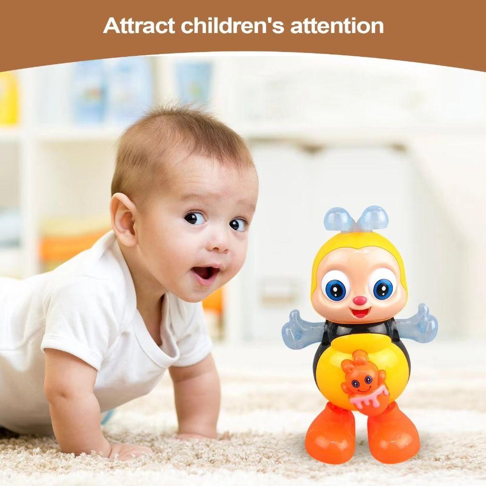 Flash Lighting Dancing Bee Toy Interactive Children Music Pets Bee Electric Toys Girls Boys
