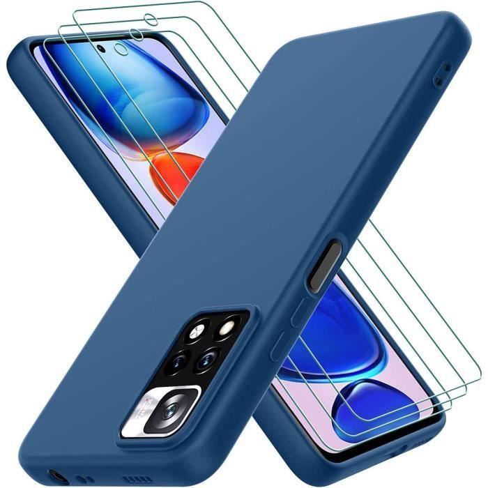 Coque - E.F.CONNECTION - pour Redmi Note 11 Pro - Souple - Ultra résistant - 2 protections d'écran en verre trempé