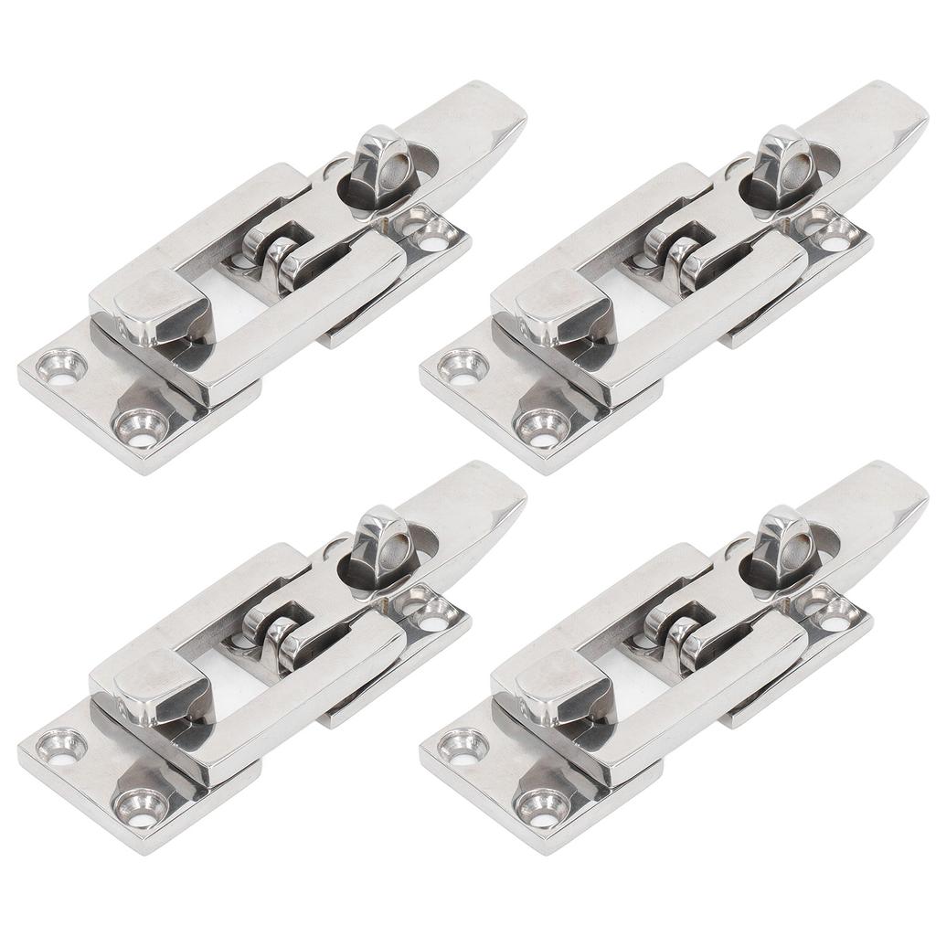 4Pcs Heavy Duty Anti Rattle Latch Robust Portable Easy Installation Mirror Finish Door Latch Lock