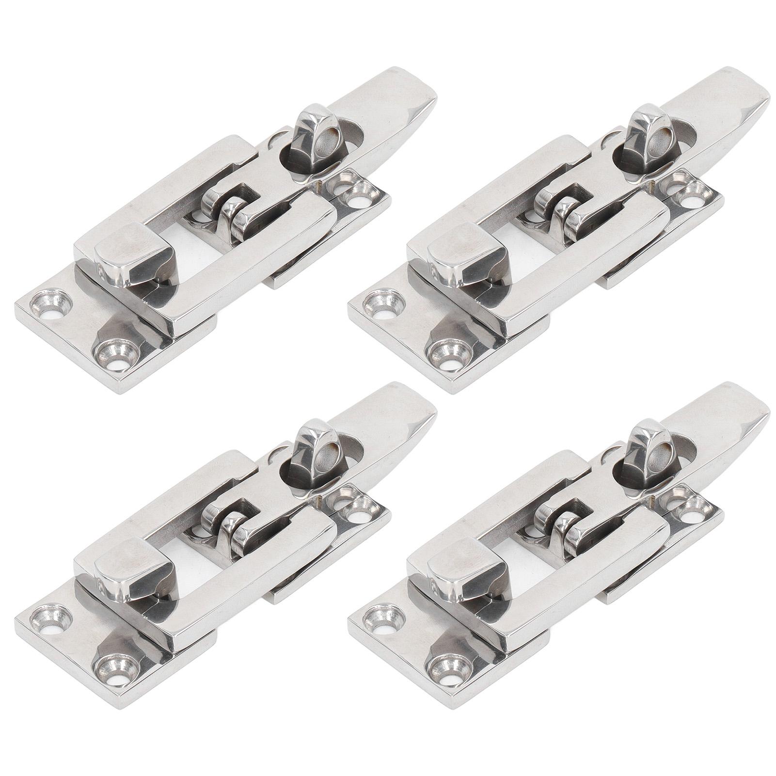 

4Pcs Heavy Duty Anti Rattle Latch Robust Portable Easy Installation Mirror Finish Door Latch Lock