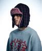 Yueolssesi Fuzzy Bunny Check Trapper Hat (Red)