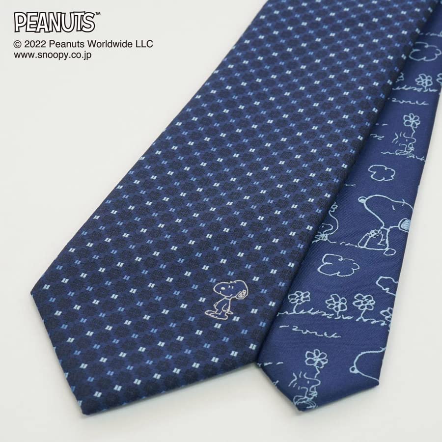 Peanuts Snoopy Tie PNDW0456 Navy Blue SNOOPY Business Brand Tie Gift