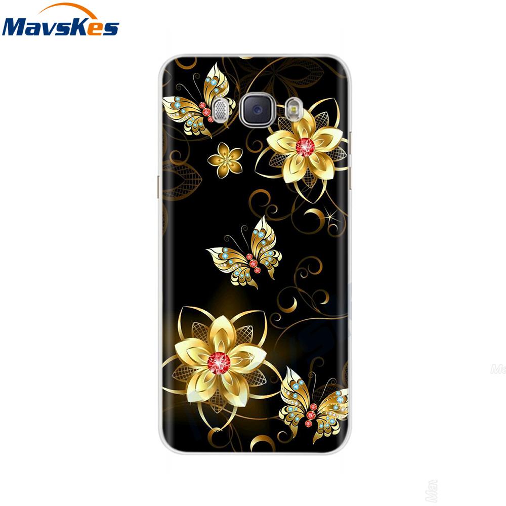 For Samsung J7 2016 Case Print Flower Soft Silicone Back Cover For Samsung J7 2016 TPU Phone Case For Samsung Galaxy J7 2016