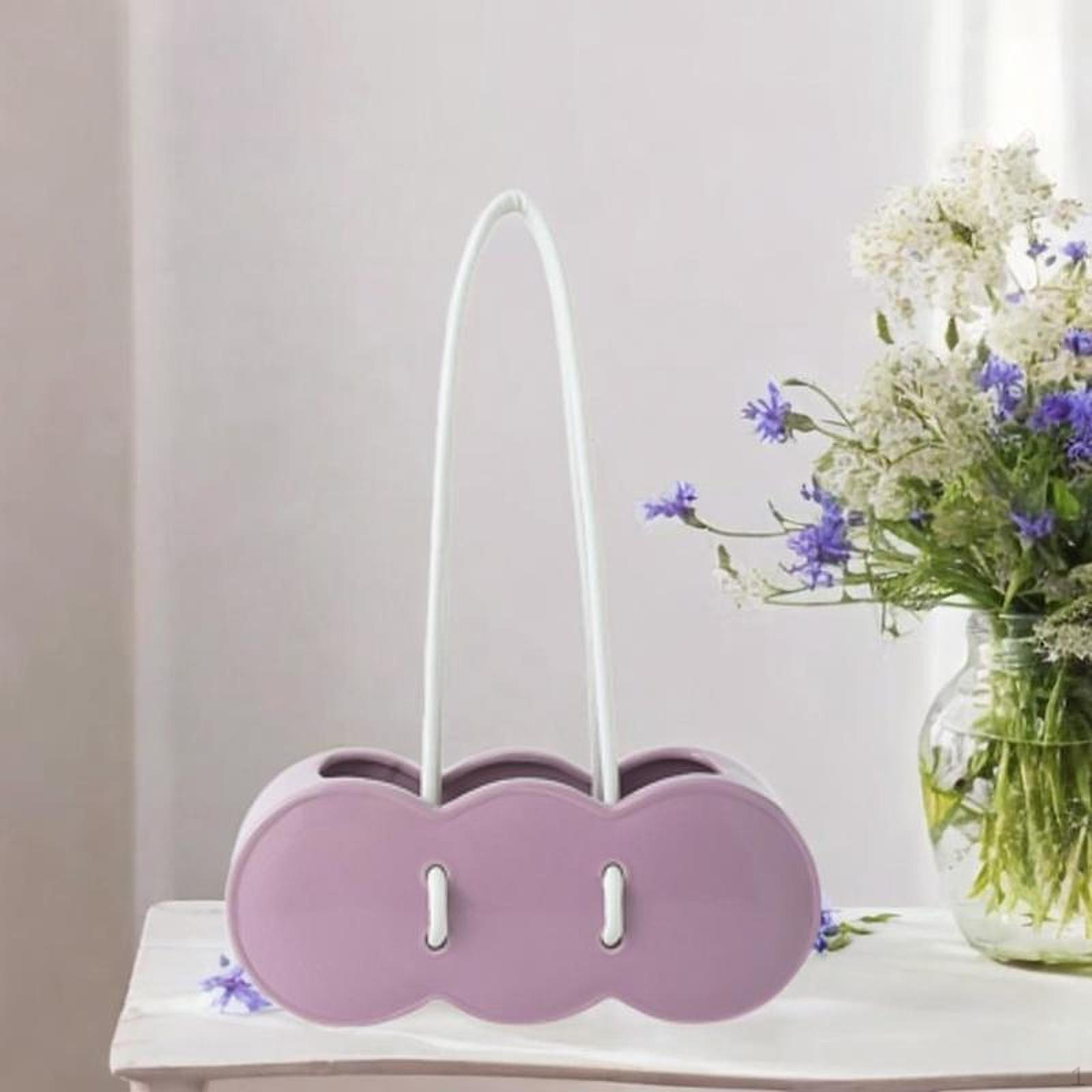 

Керамическая сумка в форме вазы, кошелек, сумка, цветок, бохо, крошечный контейнер, скандинавский стиль фиолетовый