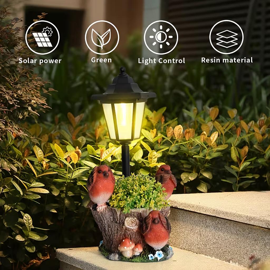 New Solar Hexagonal Garden Light, Animal Courtyard Ornament, Ranch Outdoor Flower Bed Decoration Light