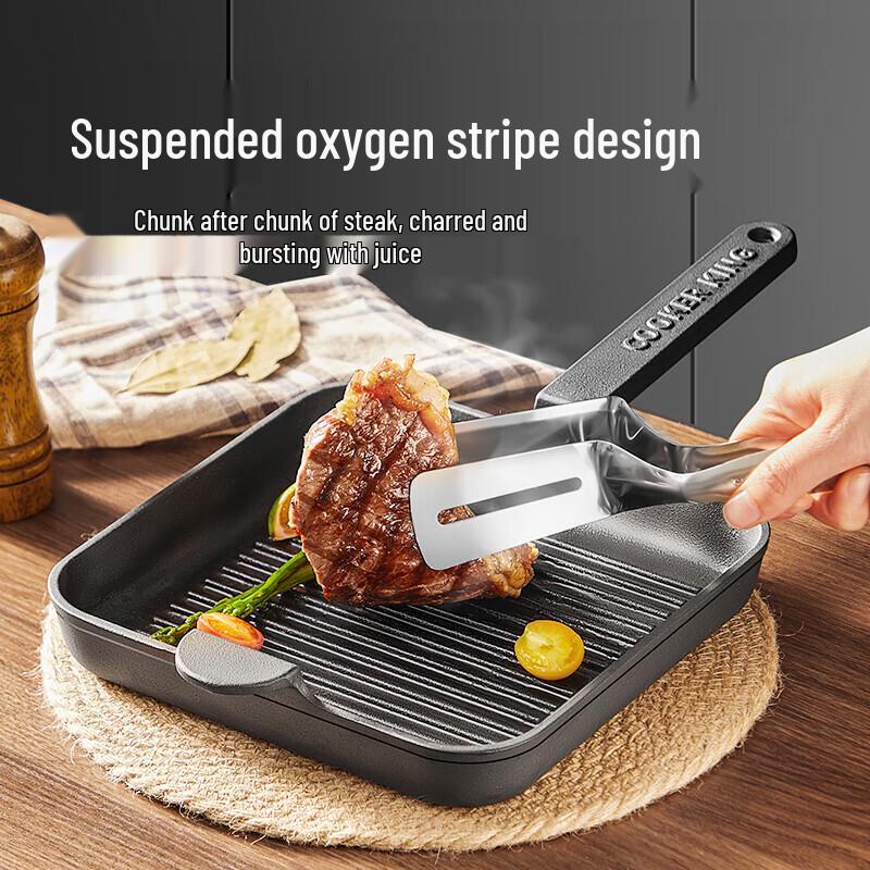 COOKER KING Cast Iron Steak Frying Pan