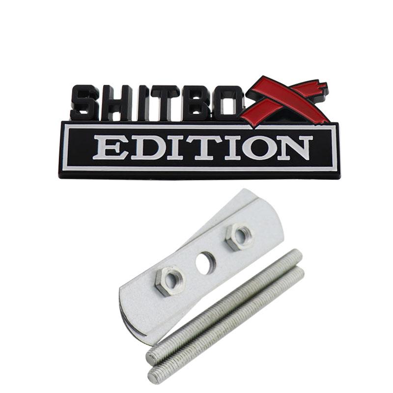 3D Car Styling SHITBOX EDITION for Car Grille Fender Trunk Rear Bonnet Nameplate Decal Emblem Badge Sticker