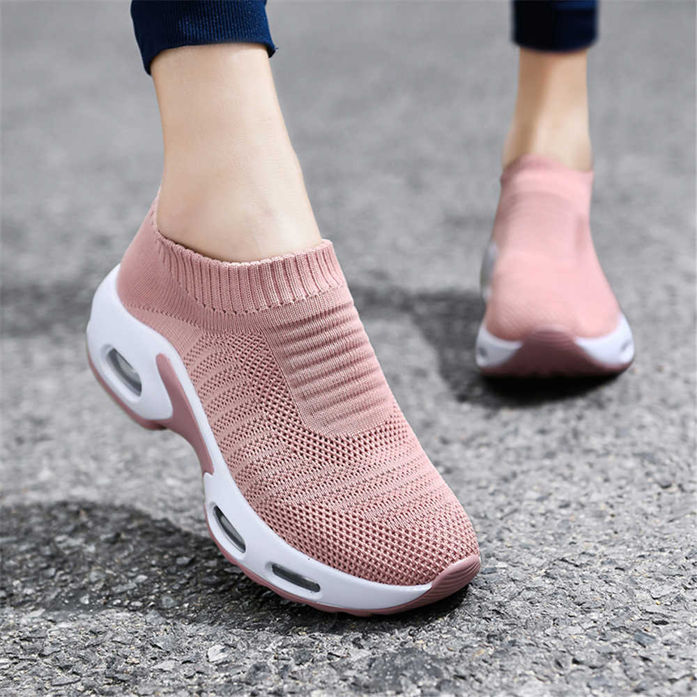 Fashion Two Tone Key Height Sport Sneakers Woman Loafers Casual Tennis For Lady Running Shoes Husband Hit Dropship Second Hand