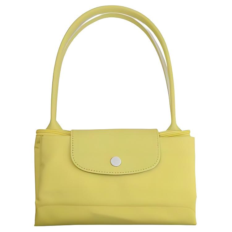 New LONGCHAMP Le Pliage Club Nylon One Shoulder Handbag Medium Size Women's Lemon 2605619P33