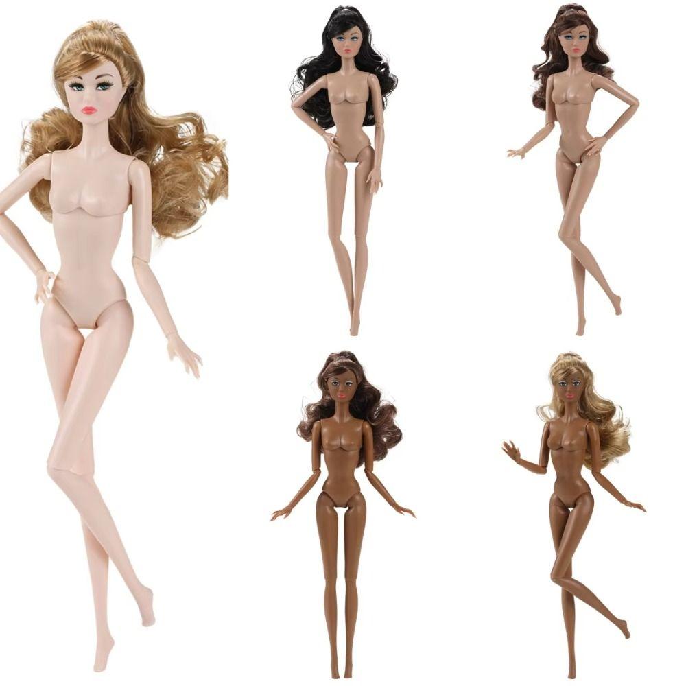 Curly Hair Supermodel Nude Doll European Action Figure Body Fashion 1/6 Doll Model Children Gift