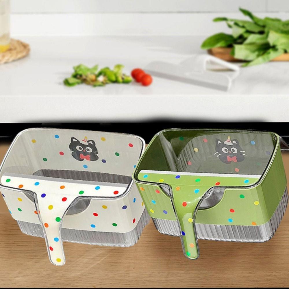Space Saving Cabinet Door Compost Bin Cartoon Kitchen Wastebasket Cute Garbage Can  Counter Top
