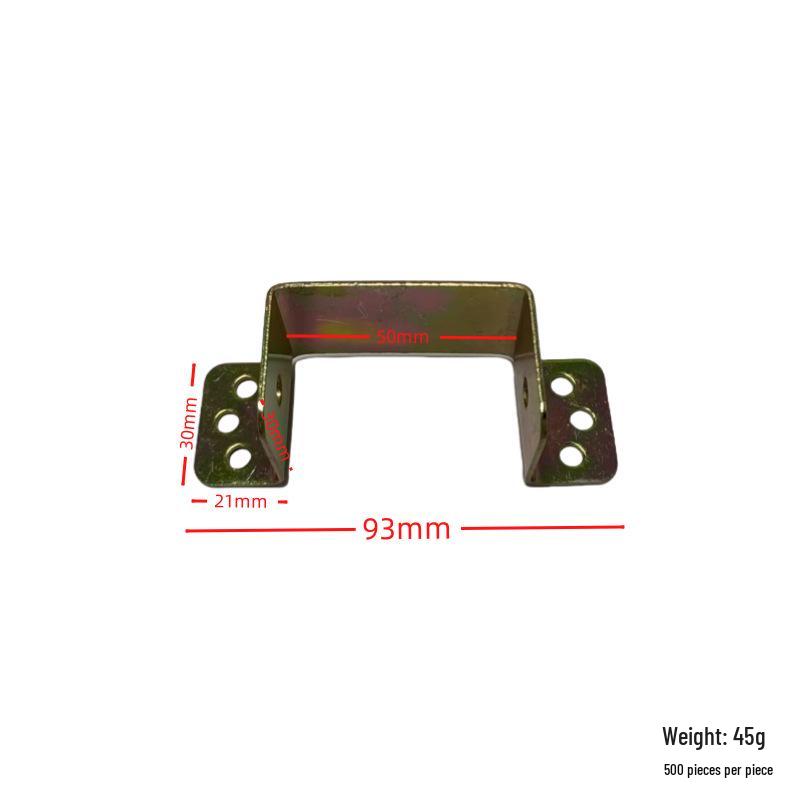 Solid Wood U-Shaped Bed Rail Hinge Support Bracket with Insert Buckle