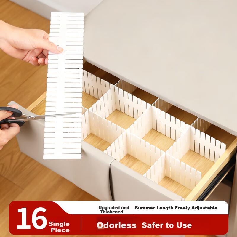 Vijian Plastic Drawer Divider Board Partition for Free Combination Underwear and Socks Storage Box Organizer Inserts