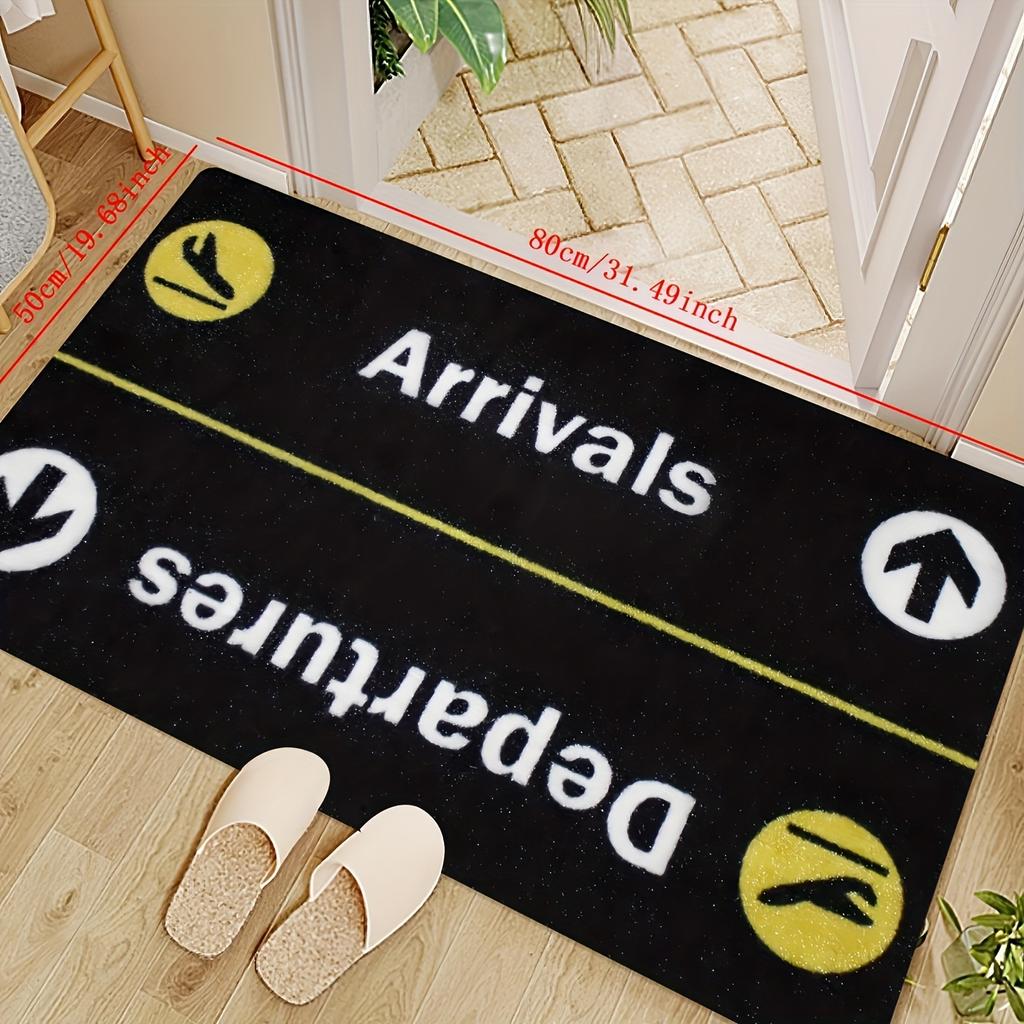 Fun Airport Logo Entrance Mat Creative Entrance Non Slip Wear Resistant Decorative Floor Mat Home Decoration