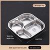 304 Stainless Steel Four-Compartment Square Meal Plate