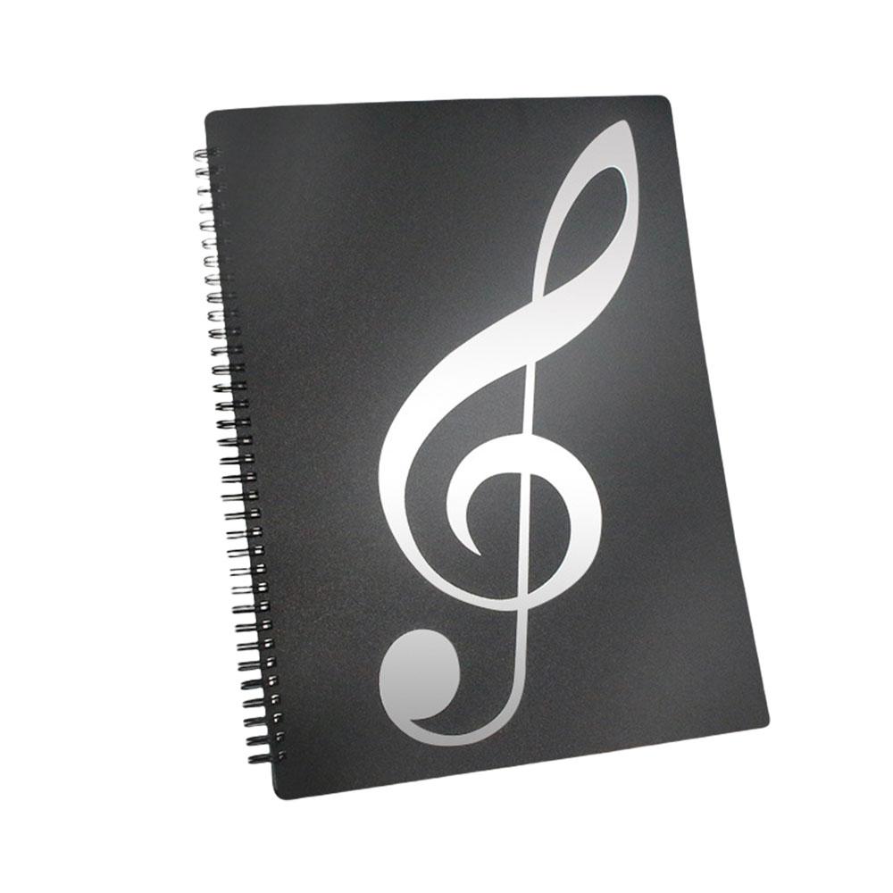 Sheet Music Folder Music Folders Binder Music Choral Storage Holder Band Folder, A4 Size Black Folder,40 Pockets