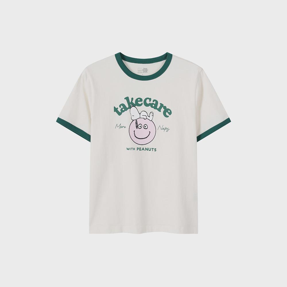 Top Ten Women'S) Cotton Collaboration Short Sleeve T-Shirt (Peanuts)_Msf2Ts2004