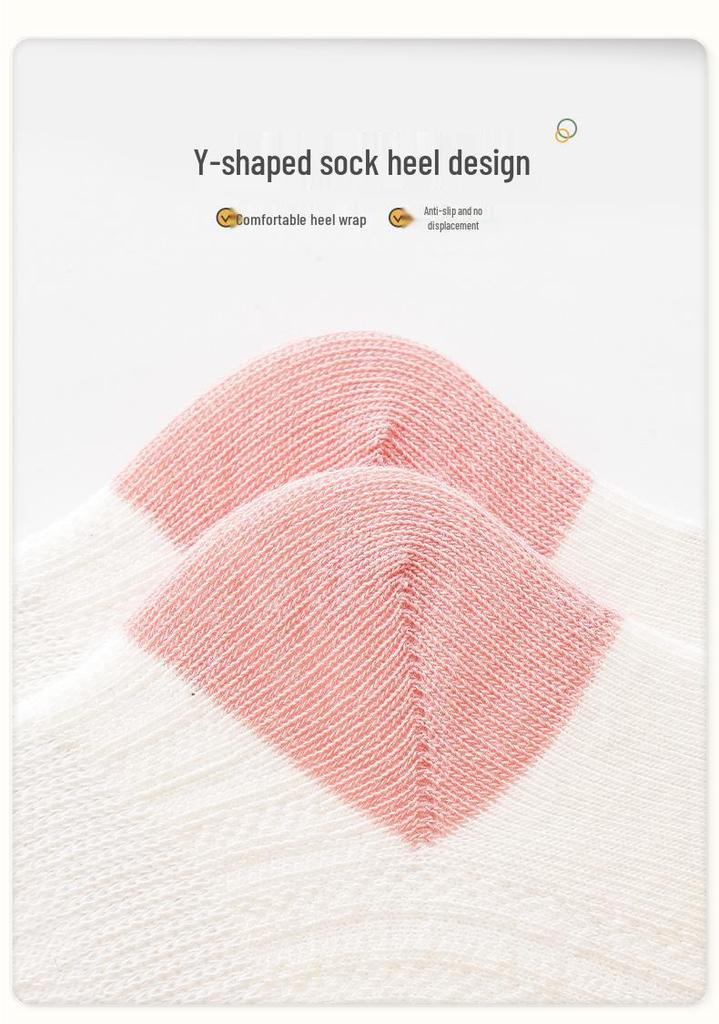 Liu Cheng Xing Breathable Cartoon Mesh Cotton Baby Knee-High Socks