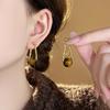Maillard Tiger's Eye Earrings Women's Light Luxury Temperament Earrings Retro Ear Jewelry