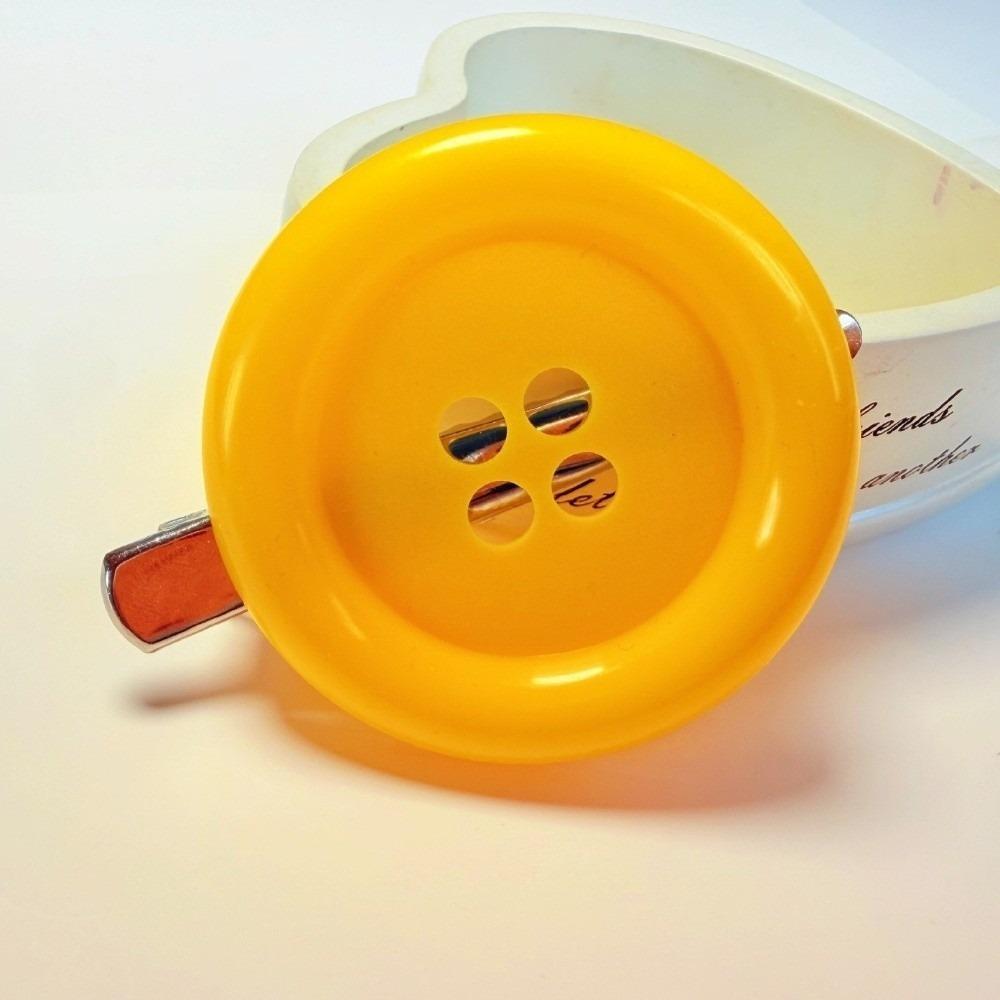 Exaggerated Hair Side Clip Colorful Hair Accessory Extra Large Button Hair Clip Daily Decoration