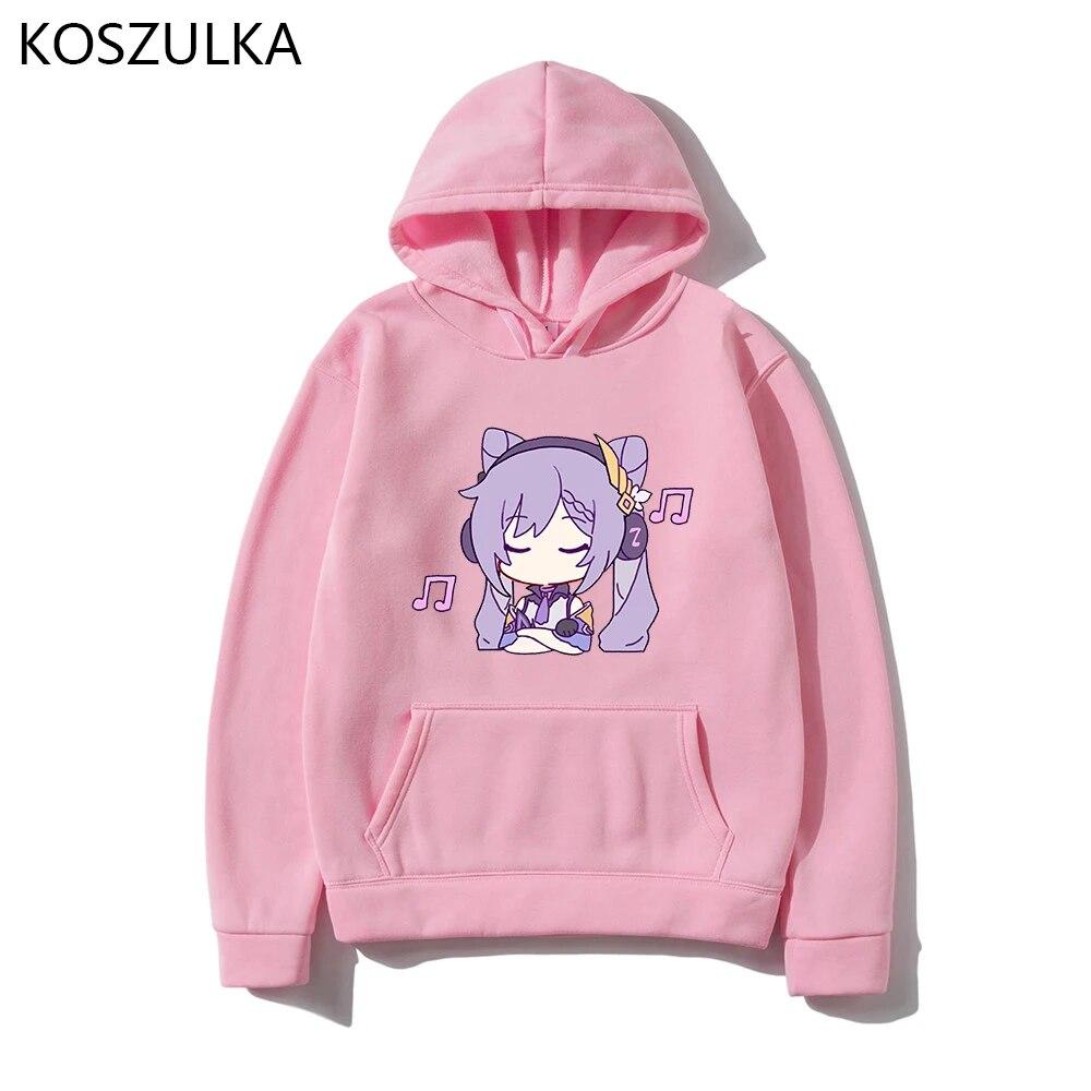 Hot Genshin Impact Hoodie Women Unisexga Harajuku Kawaii Keqing Hoodie Unisex Graphic Winter 2022 Game Sweatshirt Pullover Sudadera