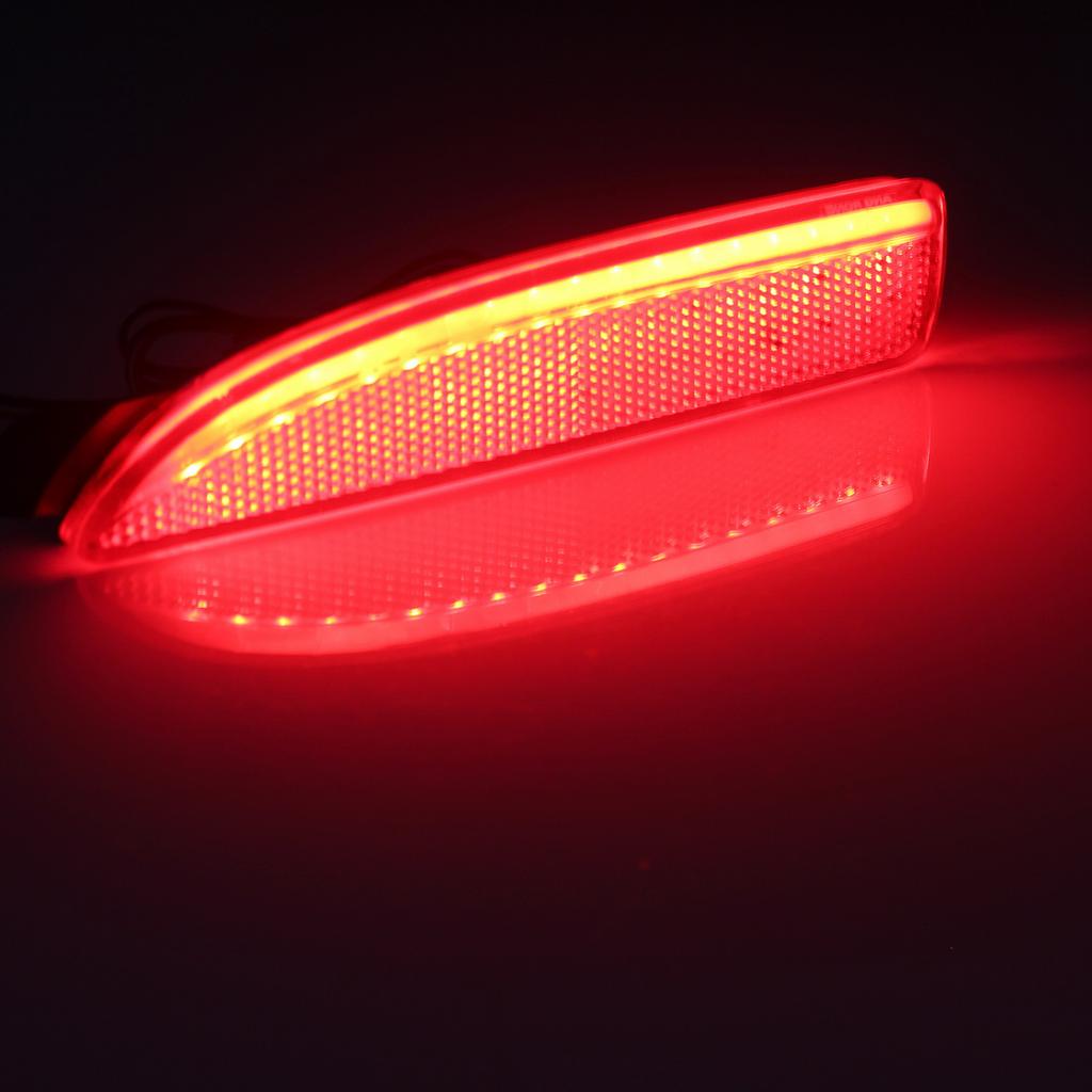 ANGRONG 2x Rear Bumper Reflector Red Lens Cover Tail Stop Brake Light Lamps For Mazda 2 DY, Mazda 3 Axela, Mazda 5 CR19, 6 Atenz