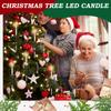 Velas de Árvore de Natal com Controlo Remoto Velas LED Sem Chama Luzes Decorativas 6 Peças Decorações de Natal para Feriado Interior