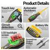 Electrician Tester Pen Word/Crossing High Torqued Screwdriver Electricity Detector Meter Buzzer Alarm Electricity Test Tool