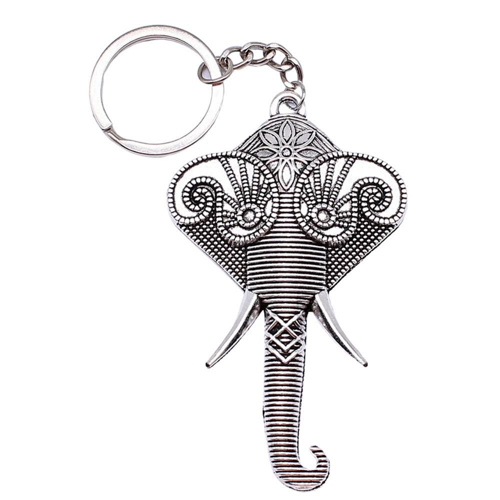 Pendants Elephant Charm Keychain Animal Theme Key Ring 28mm