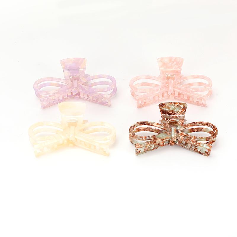 1pc Acetic acid hair clip, bow, women's back of the head, hair clip, large headband, simple hair clip, temperament, shark clip