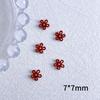 New Hot-Selling Alloy Red Series New Year Heart Flower Nail Art Accessories Handmade DIY Wearable Nail Hair Clip