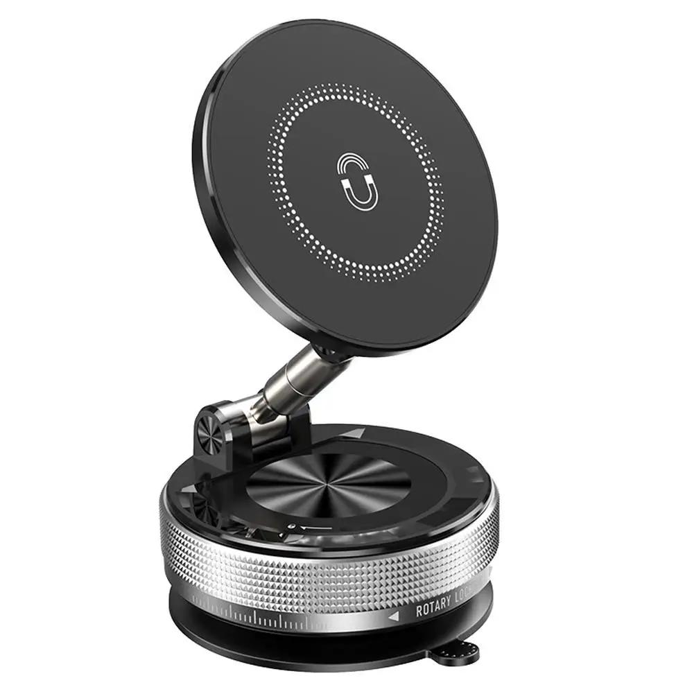 

Car Phone Magnetic Stand Mechanical Vacuum Suction Magnetic Rotate Holder Navigation Universal Bracket Adsorption Cup V3Q4 чёрный