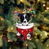 Festival Dog Hanging Charm Acrylic Dog Pendant Christmas Decoration Hanging Dog Ornament for Tree Adornment